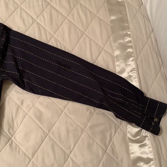 Ted Baker of London Navy w/Brown stripes including Carolina Blue Floral Deaign - Picture 8 of 10